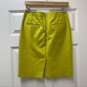 J. Crew Pencil Skirt Lime Green Size 6